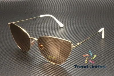 Pre-owned Tom Ford Ft1005 32g Metal Gold Brown Mirror 62 Mm Women's Sunglasses