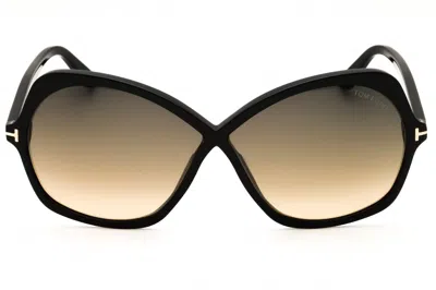 Tom Ford Ft1013 Sunglasses In Dark Havana / Gradient Brown