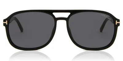 Tom Ford Ft1022 Rosco 01a Men's Sunglasses Black Size 58 In Neutral