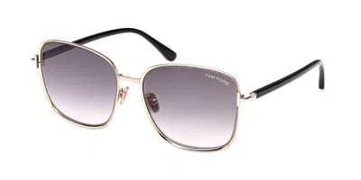 Tom Ford Ft1029 Fern 28b Women's Sunglasses Gold Size 57