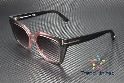 Pre-owned Tom Ford Ft1030 20g Plastic Grey Other Brown Mirror 53 Mm Women's Sunglasses