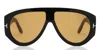 Tom Ford Bronson 60mm Gradient Pilot Sunglasses In Brown
