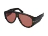 Tom Ford Ft1044 Injected Pilot Sunglasses In Brown