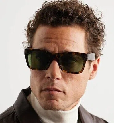 Pre-owned Tom Ford Ft1062-52n-56 Dark Havana Sunglasses