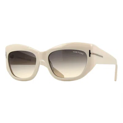 Tom Ford Ft106501b Gradient Lens Sunglasses In Ivory