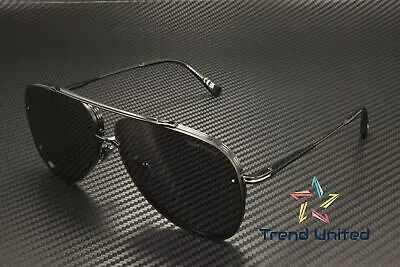 Pre-owned Tom Ford Ft1071 01a Metal Shiny Black Smoke 62 Mm Men's Sunglasses In Gray
