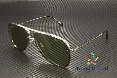 Pre-owned Tom Ford Ft1071 14n Metal Shiny Light Ruthenium Green 62 Mm Men's Sunglasses