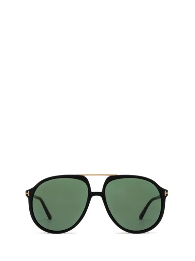 Tom Ford Eyewear Pilot Frame Sunglasses In Green