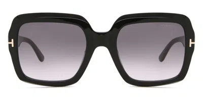 Tom Ford Ft1082 Kaya 01b Women's Sunglasses Black Size 54 In Gold
