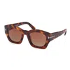 Tom Ford Guilliana 52mm Gradient Geometric Sunglasses In Brown