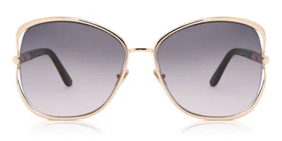 Tom Ford Ft1091 Marta 28b Women's Sunglasses Gold Size 62 In Metallic