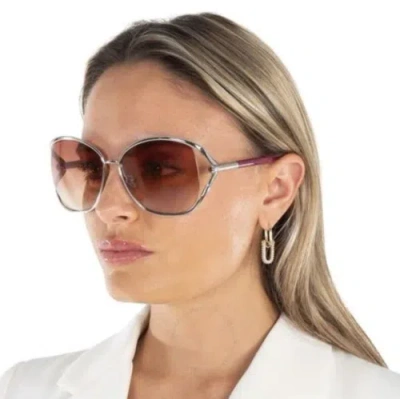 Pre-owned Tom Ford Ft1091s-16t-62 Blue Crystal Sunglasses In Pink