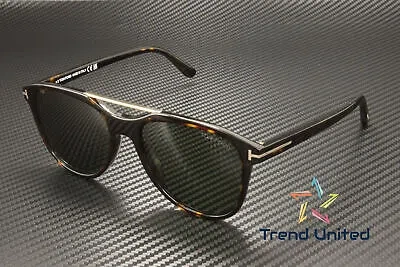 Pre-owned Tom Ford Ft1098 52n Plastic Dark Havana Green 54 Mm Men's Sunglasses
