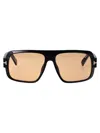 Tom Ford Rectangular Sunglasses In 黑色的