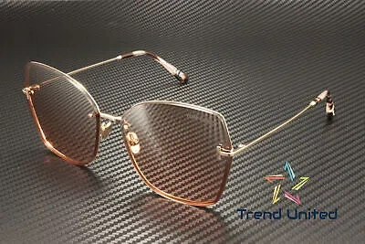 Pre-owned Tom Ford Ft1107 28u Metal Shiny Rose Gold Bordeaux Mirror 62 Mm Women Sunglasses In Red