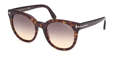 Tom Ford Ft1109 Moira 52b Women's Sunglasses Tortoiseshell Size 53 In Brown