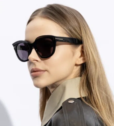 Pre-owned Tom Ford Ft1114-01a-54 Shiny Black Sunglasses
