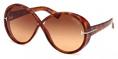 Pre-owned Tom Ford Ft1116-53f-64 Blonde Havana In Brown