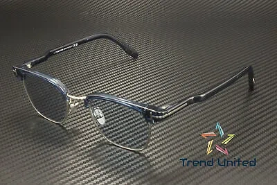 Pre-owned Tom Ford Ft1119 D 90a Injected Shiny Blue Smoke 47 Mm Men's Sunglasses In Gray