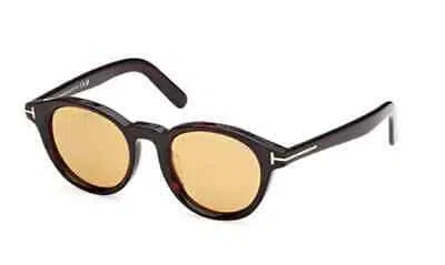 Pre-owned Tom Ford Ft1123d-52e-49 Havana Sunglasses