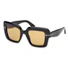 Tom Ford Esme Brown Square Ladies Sunglasses Ft1157 01e 50