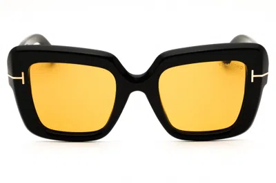 Tom Ford Ft1157-f Sunglasses In Shiny Black  / Brown