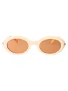 Tom Ford Womens Nude Ft1186 Troy Oval-frame Acetate Sunglasses In Cream White