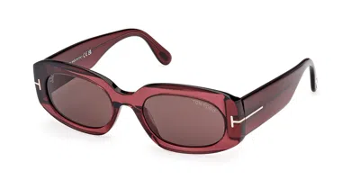 Tom Ford Cielle 52mm Oval Sunglasses In Burgundy