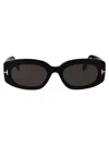 Tom Ford Rectangle-frame Sunglasses In Black