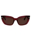 Tom Ford Pilot-frame Sunglasses In Burgundy