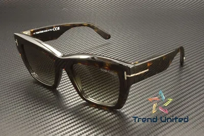 Pre-owned Tom Ford Ft1191 52b Acetate Dark Havana Gradient Smoke 52 Mm Women's Sunglasses In Gray