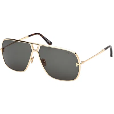 Tom Ford Ft1204 Stavros Sunglasses Gold In Green
