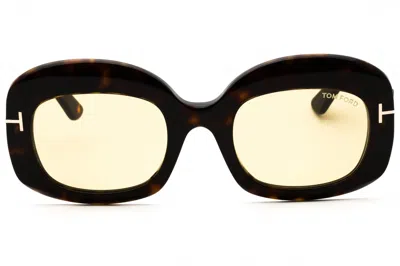 Tom Ford Ft1219 Oval Acetate Sunglasses In Black