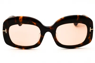 Tom Ford Ft1219-f Sunglasses In Dark Havana / Violet