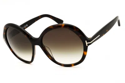 Tom Ford Ft1282 52b Dark Havana/smoke Gradient In Brown