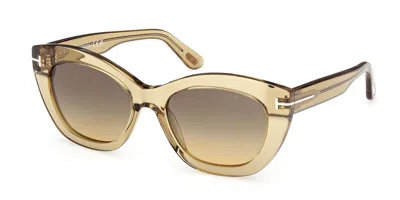 Tom Ford Ft1285 Linda-02 45b Occhiali Da Sole Marroni Per Donna In Brown