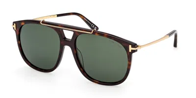 Tom Ford Ft1306 Sam-02 52n Occhiali Da Sole Tartarugatishell Per Uomo In Brown