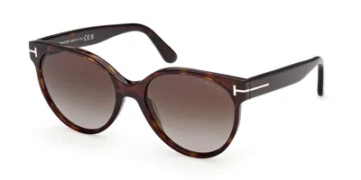 Tom Ford Ft1311 Tallulah-02 52b Occhiali Da Sole Tartarugatishell Per Donna In Brown