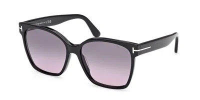Tom Ford Ft1312 Iris-02 01b Occhiali Da Sole Neri Per Donna In Black