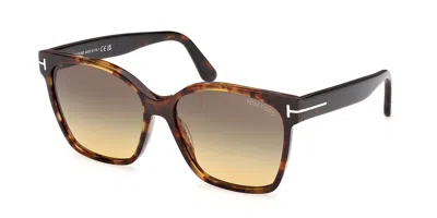Tom Ford Ft1312 Iris-02 55b Occhiali Da Sole Tartarugatishell Per Donna In Brown