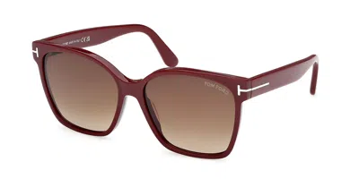 Tom Ford Ft1312 Iris-02 69f Occhiali Da Sole Borgogna Per Donna In Burgundy