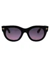 Tom Ford Round Sunglasses Ft1315 01 B In Black