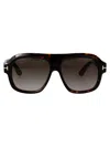 Tom Ford Squared Sunglasses Ft1324 52 K In Brown