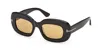 Tom Ford Islay 50mm Small Rectangular Sunglasses In Black