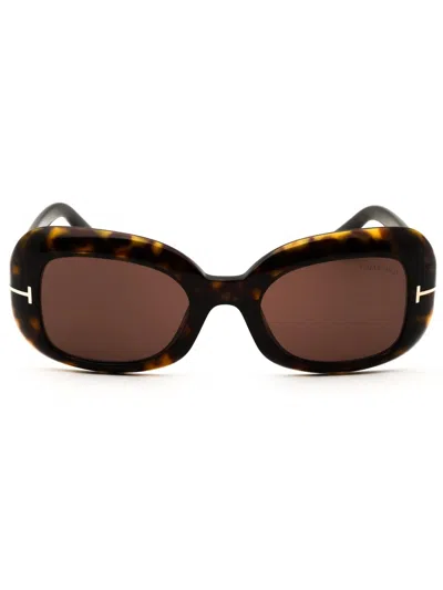 Tom Ford Ft1347 Sunglasses In Dark Havana / Brown