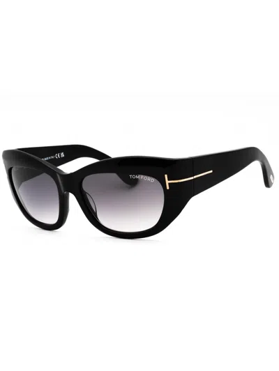 Tom Ford Ft165 Sunglasses In 25b - Ivory  / Gradient Smoke