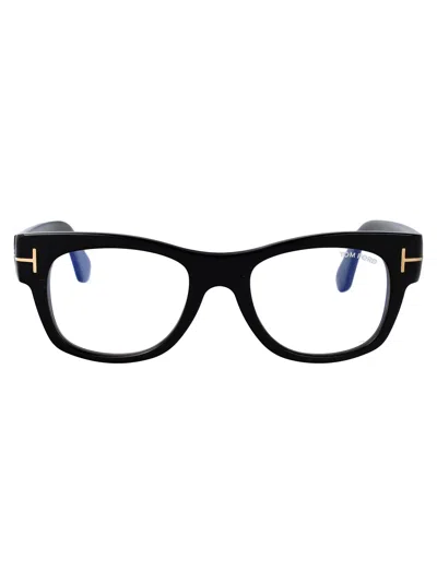 Tom Ford Ft5040-b Glasses In 001 Nero Lucido