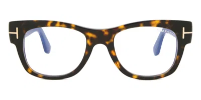 Tom Ford Ft5040-b 052 Blue-light Block Men's Glasses Tortoiseshell Size 52 - Free Lenses - Blue Light Block A In Multi