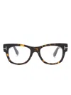 Tom Ford Ft5040b Tortoiseshell Square-frame Glasses In Brown