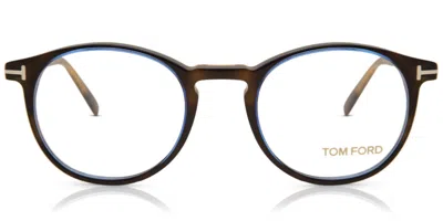 Tom Ford Ft5294 Men's Glasses, Tortoiseshell, Size 48 In Brown
